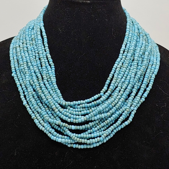 Vintage Jewelry - Vintage Multilayered Turquoise Necklace
